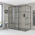 Barq - douche italienne d'angle avec verrière&44 paroi de retour et receveur à effet texturé gris clair ... Barq - douche italienne d'angle avec verrière&44 paroi de retour et receveur à effet texturé gris clair ...