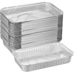 Barquette en aluminium, lot pratique de 50, forme rectangulaire, l x p : 31 x 21 cm, argentée - relaxdays ... Barquette en aluminium, lot pratique de 50, forme rectangulaire, l x p : 31 x 21 cm, argentée - relaxdays ...