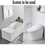 Barre d'appui salle bains en acier inoxydable poigne de baignoire de salle de bain senior poigne de ...