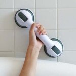 Barre d'appui � ventouse - poign�e de baignoire sans per�age avec ventouse pour enfants �g�s, adapt�e ...