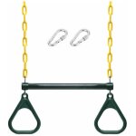 Barre de balançoire et anneaux trapeze ensemble de balançoire de terrain de jeu robuste avec chaines ... Barre de balançoire et anneaux trapeze ensemble de balançoire de terrain de jeu robuste avec chaines ...