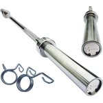 Barre body revolution 122 cm ? barre olympique en acier pour disques de 2 pouces, colliers inclus ? id�ale ...