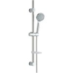 Barre coulissante de douche avec support mural r�glable en hauteur damast nature 18182 chrom�