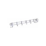 Barre de crdence cuisine style porte ustensiles de cuisine mural avec 7 crochets en acier inox, mtal, ...