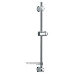 Barre de douche diam�tre 18 mm � entraxe variable, porte - savon inclus, inox et abs
