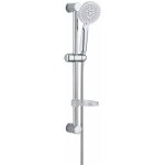Barre de douche avec douche 5 jets et porte - savon damast 12529 chrom�
