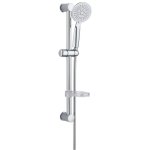 Barre de douche avec douche 5 jets et porte - savon damast 12529 chromé Barre de douche avec douche 5 jets et porte - savon damast 12529 chromé