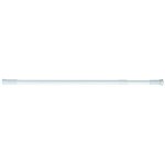 Barre tringle pour rideau de douche ou baignoire extensible blanche 110 - 200cm msv