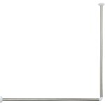 Barre de douche d angle 90x90 cm acier inoxydable - chrome tendance