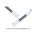 Barre tringle pour rideau de douche ou baignoire extensible sans perage 110 - 200cm inox msv