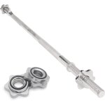 Barre droite body revolution 1. 2m standard 1? avec colliers spinlock ? barre de musculation en acier ...