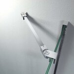 Barre de renfort pour porte de douche en acier inoxydable, 50 cm, pour panneau de verre sans cadre de ...