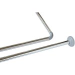 Gelco design - barre de rideau de douche 22mm 85x85 clipper inox Gelco design - barre de rideau de douche 22mm 85x85 clipper inox