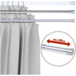 Barre de rideau de douche tlescopique 70 cm  120 cm en aluminium chrom