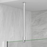 Barre de stabilisation douche ronde, aussi pour plafond, en inox, longueur rglable, pour paisseur de ...