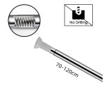 Swanew - barre à tension de douche tringle à rideaux sans perçage tige barre inox téléscopique 70 - 120cm ... Swanew - barre à tension de douche tringle à rideaux sans perçage tige barre inox téléscopique 70 - 120cm ...