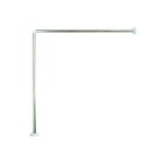 Barre tringle pour rideau de douche d'angle  fixer 80x80cm inox msv