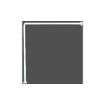Barre tringle pour rideau de douche d'angle  fixer en alu 80x80cm blanc msv
