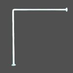 Barre tringle pour rideau de douche d'angle � fixer en alu 80x80cm blanc msv
