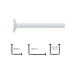 Barre tringle pour rideau de douche d'angle modulable  fixer en alu magic universal blanc - spirella ...