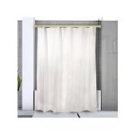 Barre tringle pour rideau de douche ou baignoire extensible sans perçage en alu kreta 75 - 125cm doré ... Barre tringle pour rideau de douche ou baignoire extensible sans perçage en alu kreta 75 - 125cm doré ...