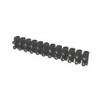 Barrette de connexion  domino  12 entr�es 10mm� noire 10