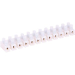 Barrette de connexion haute température - 6mm² 110° max - blanc zenitech Barrette de connexion haute température - 6mm² 110° max - blanc zenitech