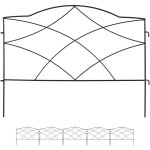 Relaxdays - barri�re de jardin d�corative en m�tal (fer), � planter, 6 �l�ments chacun hl 46 x 61 cm, ...