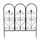 Barri�re de jardin terrasse fer patin� 70x78cm