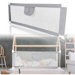 Swanew barrière de lit anti - chute 200 cm hauteur réglable de 64 à 96 cm avec filet aéré pour de nombreux ... Swanew barrière de lit anti - chute 200 cm hauteur réglable de 64 à 96 cm avec filet aéré pour de nombreux ...