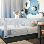 Barri�re de lit pour b�b�s enfants et adults 1. 75m barriere de lit anti - chute gris clair