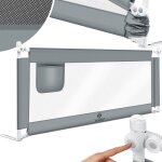 Kesser - barri�re de lit barri�re de lit pour enfant barri�re de lit pour enfant 180cm / gris clair
