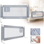 Uisebrt barri�re de lit enfant 180cm - barri�re de lit r�glable en hauteur pour lit familial et lit b�b�, ...
