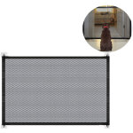 Barri�re pliable pour chien et barri�re d'escalier, noir