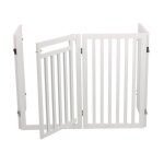 Trixie - barriere avec porte - 60 / 160 x 81 cm - blanc - pour chien Trixie - barriere avec porte - 60 / 160 x 81 cm - blanc - pour chien