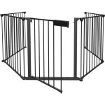 Swanew - barriere de securite avec 5 pans noir protection chemine pare - feu de chemine barrire de ...