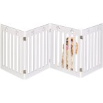 Relaxdays - barri�re de s�curit� pour chiens, grille de protection, hxl : 60 x 204 cm, mdf, pliable, ...