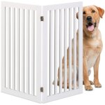 Relaxdays - barri�re de s�curit� pour chiens, hxl : 91, 5 x 103 cm, mdf, portail de s�curit�, pliable, ...