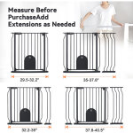 Barri�re de s�curit� enfant extensible barri�re d'escalier fermeture facile h. 76 x l. 75 - 111 cm max. ...