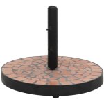 Base de parasol terre cuite rond 12 kg vidaxl