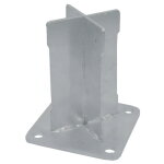 Basfix floor - platine pour fixation poteau sur sol dur - galvanisé - nortene Basfix floor - platine pour fixation poteau sur sol dur - galvanisé - nortene