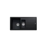 Franke - basis bfg 651 evier 97x50cm avec vide sauce et gouttoir rversible, fragranit + , onyx (bfg651on) ...
