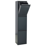 Basic poubelle de recyclage en acier, poubelle de tri slectif, 3 seaux, 3 x 17l (51l), anthracite cr304 ...