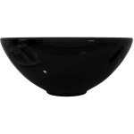 Bassin d'�vier rond c�ramique noir pour salle de bain