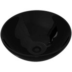 Bassin d'�vier rond c�ramique noir pour salle de bain vidaxl