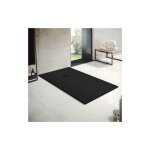 Receveur de douche en résine largeur 80 noir ral 9005 80x90 cm Receveur de douche en résine largeur 80 noir ral 9005 80x90 cm