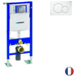 Bati support wc geberit duofix autoportant, sigma 112 cm + plaque sigma01 blanc alpin