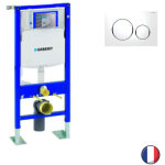Bati support wc geberit duofix autoportant, sigma 112 cm + plaque sigma20 blanc, chrom brillant