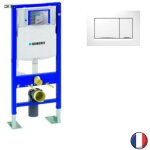 Bati support wc geberit duofix autoportant, sigma 112 cm + plaque sigma30 blanc, chrom brillant