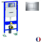 Bati support wc geberit duofix autoportant, sigma 112 cm + plaque sigma30 chrom brillant, chrom mat ...